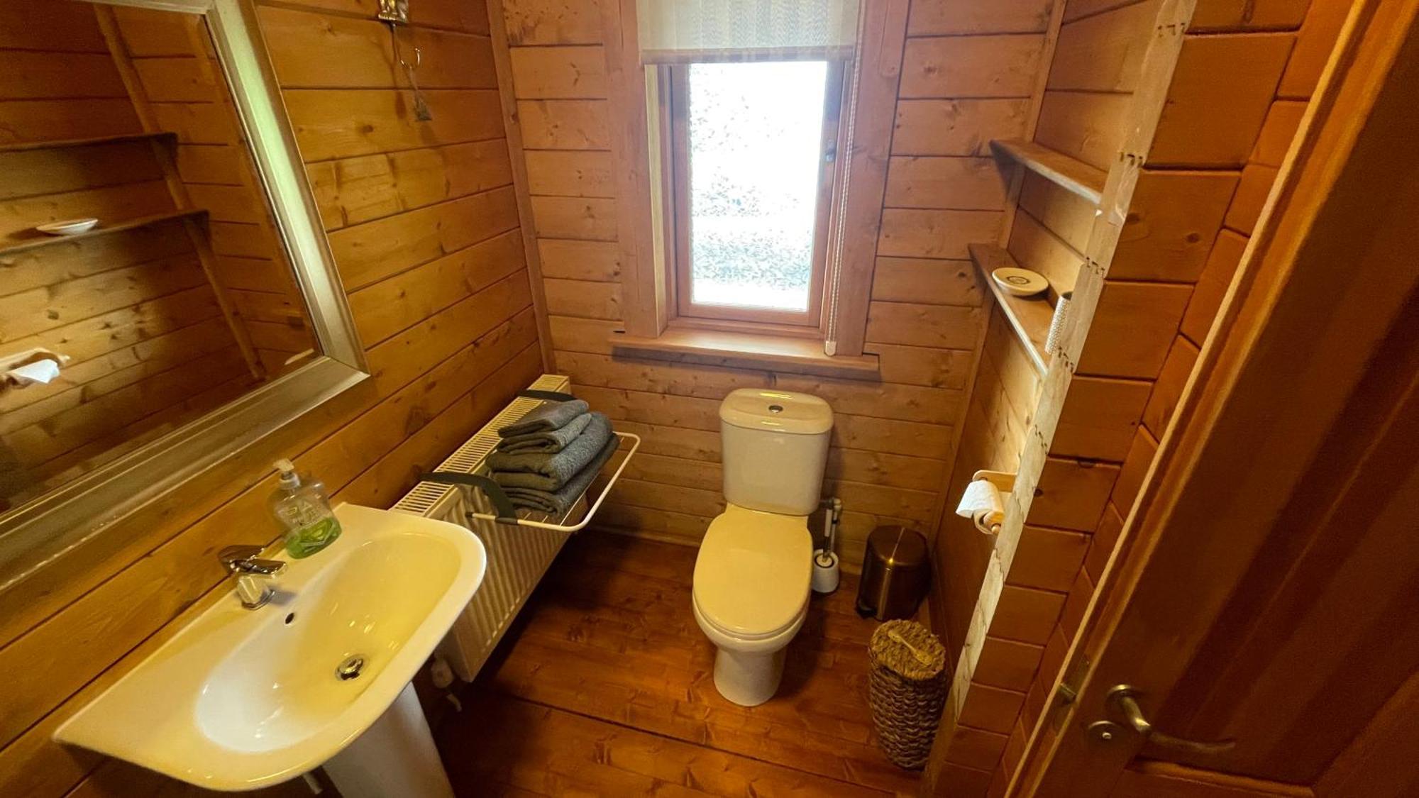 Blossom Cabin - Little Log Cabin In Wales ニュータウン エクステリア 写真