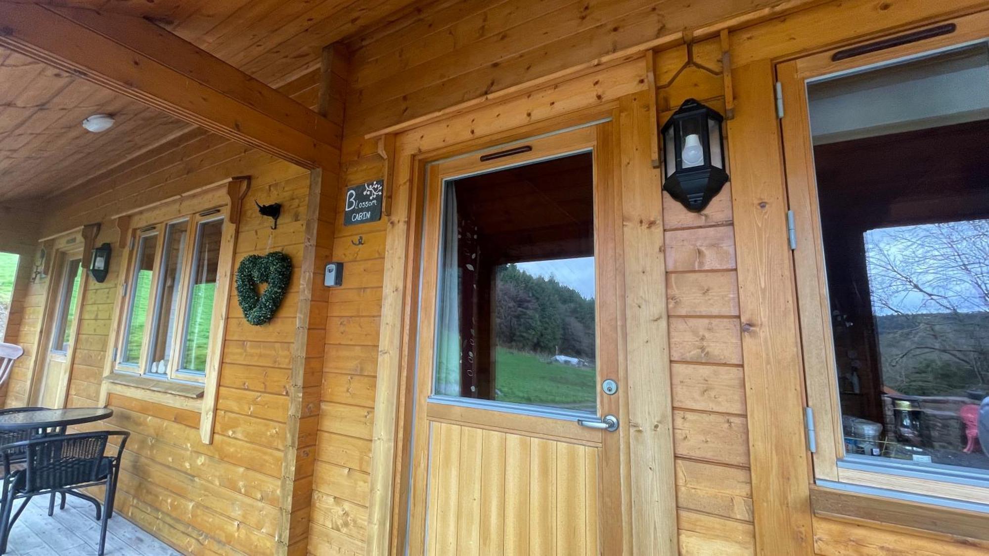 Blossom Cabin - Little Log Cabin In Wales ニュータウン エクステリア 写真